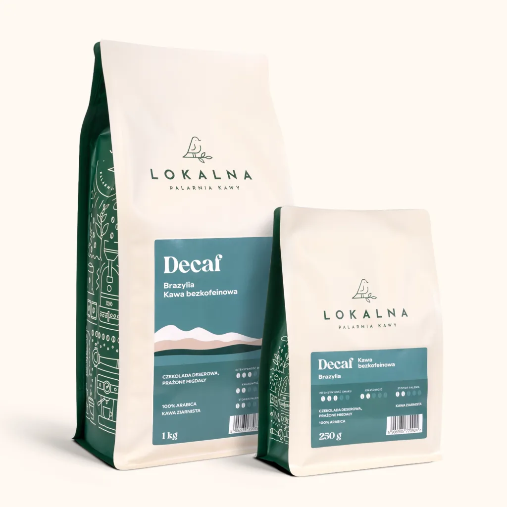 Kawa ziarnista bezkofeinowa Decaf Lokalna Palarnia